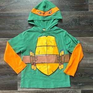 🚥3/$12🚥 nickelodeon, hooded ninja turtle shirt